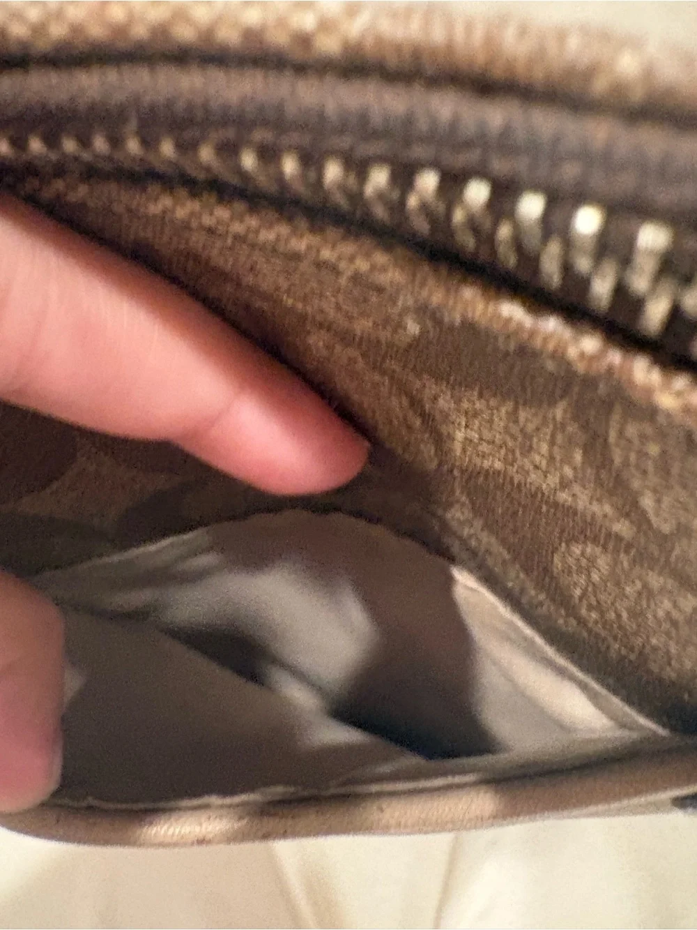 Coach Peyton Signature Cora Domed Satchel Khaki/Beige Pink Tag